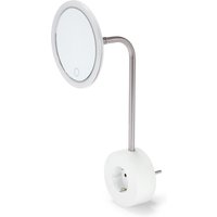 Tchibo - Steckdose mit LED-Kosmetikspiegel - silber von Tchibo