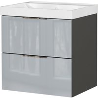 Tchibo - Waschtisch »Celano« mit Becken - 61x46x65cm - grau - Holz / Glas von Tchibo