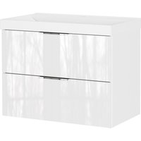 Tchibo - Waschtisch »Celano« mit Becken - 81x46x65cm - grau - Holz / Glas von Tchibo