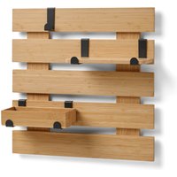 Tchibo - Wandregal mit flexiblen Haken und Boden - 50x13x50cm - schwarz - Bambusholz / Stahl von Tchibo