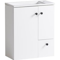 Tchibo - Waschtisch »Balto« - 50x20x60cm - schwarz - Holz / Metall / Keramik von Tchibo