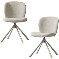 Tchibo - Woood Stühle »Femke« - 58x65x80cm - grau - Polyester / Stahl von Tchibo