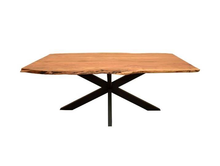 deVries Esstisch »Catania« - 200x90x77cm - schwarz - Akazienholz / Metall von Tchibo