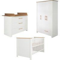 roba Kinderzimmer-Set »Ava« mit Bett - 78x143x83,5cm - weiß - Holz / Holz / Metall von roba
