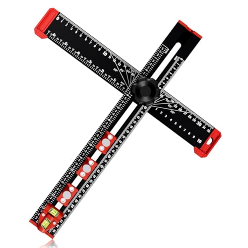 Tdkfdswdoa Holzbearbeitung 2-in-1 Bohrpositionierungslineal Kombinationswinkel-Lineal T-förmiges Lineal Schrank Hardware Jig Tdkfdswdoa Holzbearbeitung 2-in-1 Bohrpositionierungslineal Kombinationswinkel-Lineal T-förmiges Lineal Schrank Hardware Jig von Tdkfdswdoa