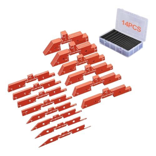 Tdkfdswdoa Router Table Setup Bars, 14 Stück, Präzisions-Aluminium-Setup-Blöcke, Höhenmesser-Set, mit gravierten Größenmarkierungen Tdkfdswdoa Router Table Setup Bars, 14 Stück, Präzisions-Aluminium-Setup-Blöcke, Höhenmesser-Set, mit gravierten Größenmarkierungen von Tdkfdswdoa