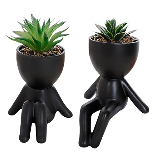 Tdkjfoutr 2-Pack Sukkulenten Pflanzen Künstliche Sukkulenten Niedliche Kunststoff-Sukkulenten in Schwarzen Töpfen in Menschlicher Form Büro Schreibtisch Tdkjfoutr 2-Pack Sukkulenten Pflanzen Künstliche Sukkulenten Niedliche Kunststoff-Sukkulenten in Schwarzen Töpfen in Menschlicher Form Büro Schreibtisch von Tdkjfoutr