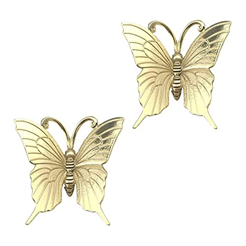 Tdkjfoutr 2 StüCke Messing Schubladen Schmetterling Design Schrank Dreeser Kleiderschrank Nachttisch Badezimmer von Tdkjfoutr