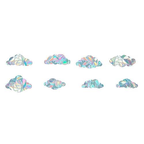Tdkjfoutr 24 Stück Klebstofffreie Elektrostatische Fensterfolie 3D-Fensterfolie Regenbogen-Fensterfolie Bunt von Tdkjfoutr