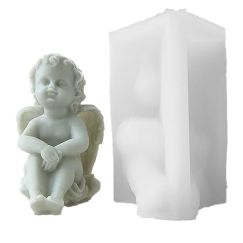 Tdkjfoutr 3D Kinder Silikonform Niedliche Geflügelte Abstrakte Form Duftkerzenwachsform DIY Gipskerzenherstellung, A von Tdkjfoutr