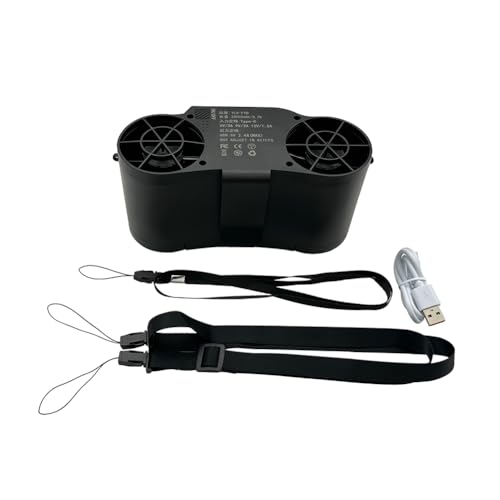 Tdkjfoutr 4-Gang-Taille Montierter Kühlventilator Doppelkanal-Anti-Fall-Taille Montierter Lüfter für Reisen Hohe Windkraft Doppelter Kühl-Taille-Lüfter von Tdkjfoutr