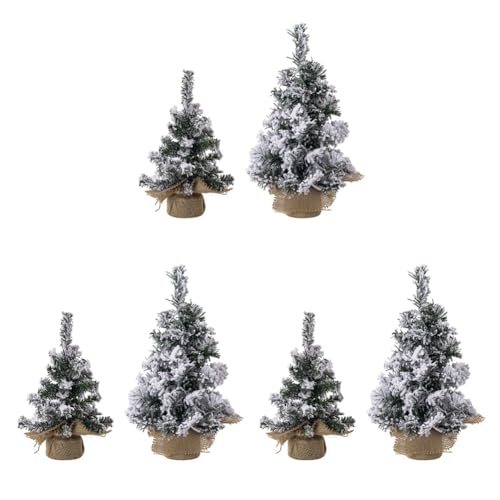 Tdkjfoutr 6 STK. Weihnachtsplüschbaum Tischplatte Mini Weihnachtsbaum Kleiner Weihnachtsdekoration Weihnachtsbaum mit Ornamenten von Tdkjfoutr