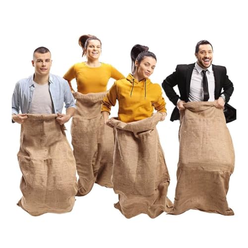 Tdkjfoutr 60 X 100 cm Kartoffelsack, Spieltasche, Jutesack, Outdoor-Rasenspiel, Kinder, Erwachsene, Grillparty, Jutesack von Tdkjfoutr