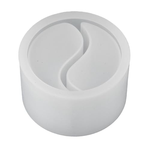 Tdkjfoutr Beton Taichi Kerzenbecher Silikonform DIY Yinyang Gips Zement Kerze Silikonform Einfach zu Verwenden von Tdkjfoutr