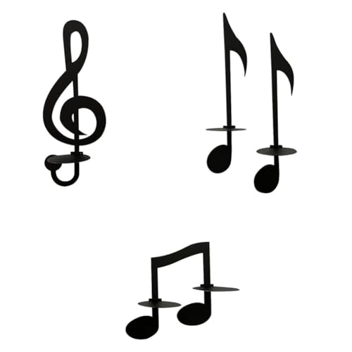 Tdkjfoutr D-Kerzenhalter Zur Wandmontage, Kreative Handgefertigte Musiknotenschlüsselform Aus Metall, Teelichtständer, Heimdekoration, Einfache Installation, Einfach zu Bedienen von Tdkjfoutr