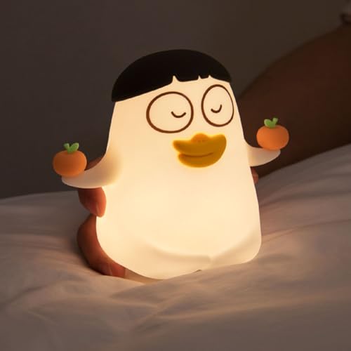 Tdkjfoutr Duck Pat Pat Lampe USB Niedliche Desktop-Ornament Silikonlampe Nachttisch-Timing-Nachtlicht für Schlafzimmer A Tdkjfoutr Duck Pat Pat Lampe USB Niedliche Desktop-Ornament Silikonlampe Nachttisch-Timing-Nachtlicht für Schlafzimmer A von Tdkjfoutr