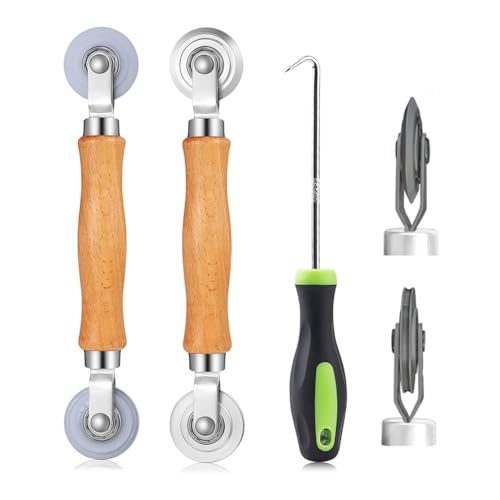Tdkjfoutr Fliegengitter-Roller-Werkzeug, Fliegengitter-Spline-Werkzeug, Spline-Roller, 3-In-1-Fliegengitter-Tür-Reparaturset zum Installieren Von Tür- und Fenstergittern, Langlebig, Einfache Installat von Tdkjfoutr