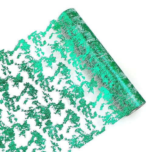 Tdkjfoutr Grüner Tischläufer, Glitzernd, Metallisch, Dünner Netz-Tischläufer, Glitzernde Tischdekoration für Hochzeit, Brautparty, Langlebig, Einfache Installation, Einfach zu Verwenden Tdkjfoutr Grüner Tischläufer, Glitzernd, Metallisch, Dünner Netz-Tischläufer, Glitzernde Tischdekoration für Hochzeit, Brautparty, Langlebig, Einfache Installation, Einfach zu Verwenden von Tdkjfoutr