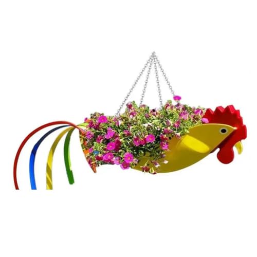 Tdkjfoutr Metall-Blumentopf, Exquisite Form, Bunter -Blumentopf, Hängender Pflanzgefäß, Garten, Dekorative Blumentöpfe, L, E von Tdkjfoutr