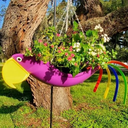 Tdkjfoutr Metall-Blumentopf, Exquisite Form, Bunter -Blumentopf, Hängender Pflanzgefäß, Garten, Dekorative Blumentöpfe, S, C von Tdkjfoutr