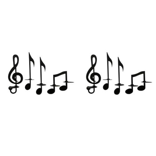 Tdkjfoutr Musiknoten-Wandleuchter, Metall-Wandleuchter, Kerzenhalter, Wandhalterung, Teelicht-Kerzenhalter, Musiksymbol-Kerzenhalter, Einfache Installation von Tdkjfoutr