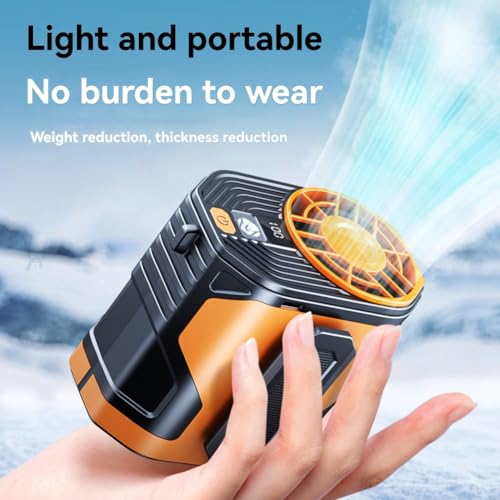 Tdkjfoutr Outdoor Hängende Halsventilator, Hängende Halsventilator mit Starkem Wind und Power Bank, LED-Beleuchtung für und Arbeit im Freien von Tdkjfoutr