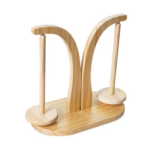 Tdkjfoutr Scheibe, Doppelschaft, Holzspulenhalter, Handgewebter Wollhalter, Holzwollschaft, Rotierendes Werkzeug, Lackfarbe von Tdkjfoutr