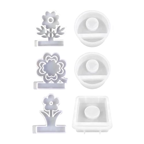 Tdkjfoutr Silikonform Kerzenhalter, Silikonformen Gießformen, Frühlingsblumen Silikongießform, Kerzenhalter von Tdkjfoutr