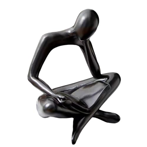 Tdkjfoutr Stil Skulptur, Abstrakte Figur Büro Schreibtisch Ornament, Wohnzimmer Dekoration Moderne Dekoration SCHWARZ von Tdkjfoutr