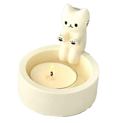 Tdkjfoutr Süßer Aromatherapie-Kerzenhalter mit Gegrillten Katzen für Den Schreibtisch, Dekorative Ornamente, Geburtstagsgeschenke, Einfach zu Verwenden und Langlebig von Tdkjfoutr