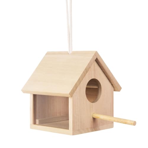 Tdkjfoutr Vogelhäuschen für Draußen, Transparentes Vogelhäuschen Aus für Draußen, zum Aufhängen, Dekoratives Design Tdkjfoutr Vogelhäuschen für Draußen, Transparentes Vogelhäuschen Aus für Draußen, zum Aufhängen, Dekoratives Design von Tdkjfoutr