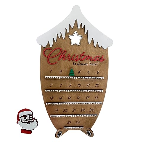 Tdkjfoutr Weihnachts-Countdown-Ornament Aus, Wiederverwendbarer Countdown-Kalender Aus, 11,8, Weihnachtsmannbart Typ C von Tdkjfoutr