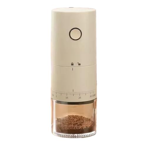 Tdkjfoutr Wiederaufladbarer USB-Elektrischer Kaffeemühle Tragbar 38 Gänge Einstellbare Mini-Kaffeemaschine Ideal für Den Hausgebrauch A von Tdkjfoutr
