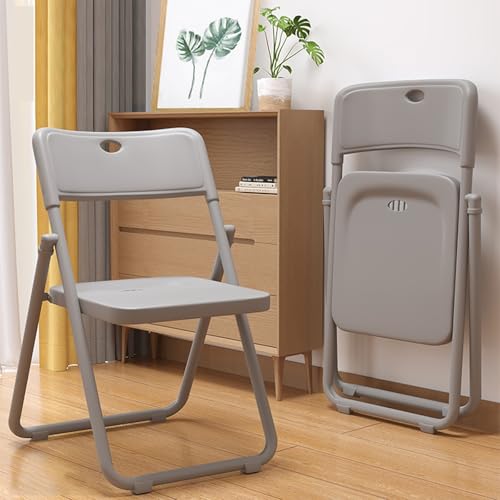 Tdsmyxgs Klappstuhl, Freizeitbüro-Aktivitätssitz, Metallrahmen, Platzsparend, Geeignet Für Miethaus, Konferenzraum, Outdoor-Camping(Gray,Set of 5) von Tdsmyxgs