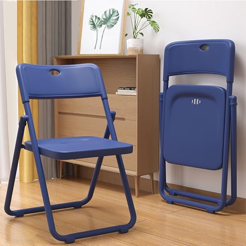 Tdsmyxgs Klappstuhl, Freizeitbüro-Aktivitätssitz, Metallrahmen, Platzsparend, Geeignet Für Miethaus, Konferenzraum, Outdoor-Camping(Light Blue,Set of 6) von Tdsmyxgs