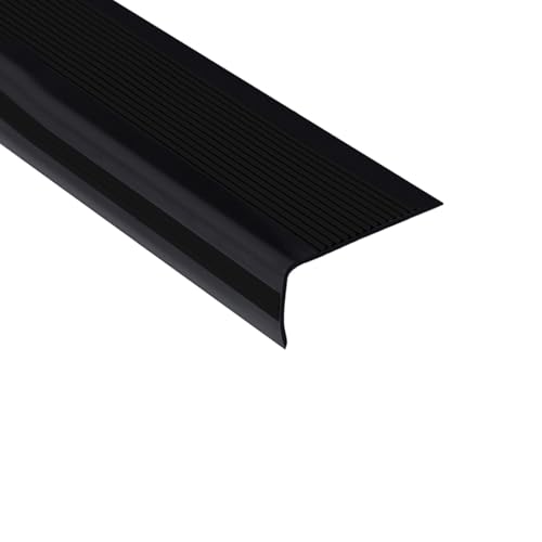 Treppenkante PVC Rutschfeste Dekorative Stufenleisten Selbstklebende Flexible Schutzpolster für Stufennase Für Innen und Außen Geeignet(Black- gray,8.64m/340in/28.33ft) von Tdsmyxgs