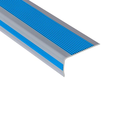 Treppenkante PVC Rutschfeste Dekorative Stufenleisten Selbstklebende Flexible Schutzpolster für Stufennase Für Innen und Außen Geeignet(Blue,7.62m/300in/25ft) von Tdsmyxgs