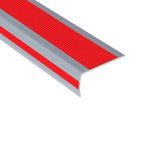 Treppenkante PVC Rutschfeste Dekorative Stufenleisten Selbstklebende Flexible Schutzpolster für Stufennase Für Innen und Außen Geeignet(Red,7.37m/290in/24.17ft) von Tdsmyxgs