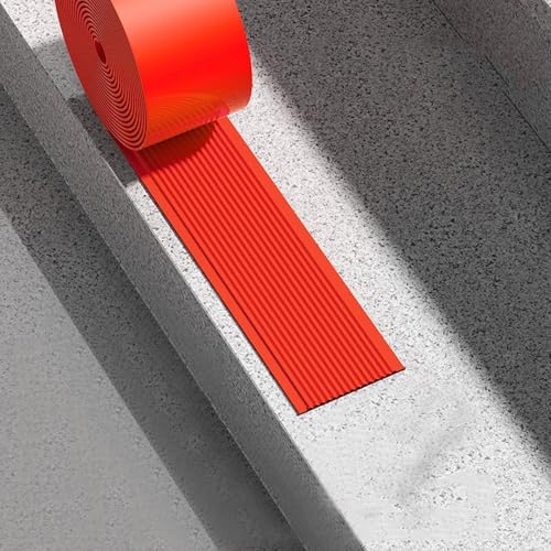 Treppenkantenschutz, Treppenkantenschutzpolster, Selbstklebende Trittkantenleisten Aus PVC-Gummi, Abziehen Und Aufkleben, Für Den Innen- Und Außenbereich Geeignet(Red,7m/276.6in) von Tdsmyxgs