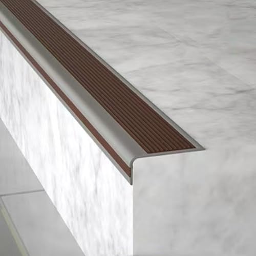 Treppenkantenstreifen, PVC-Stufen-Anti-Rutsch-Dekorstreifen, Treppenkantenstreifen Aus Gummi, Können Im Innen- Und Außenbereich Verwendet Werden(Brown,10m/394in) von Tdsmyxgs