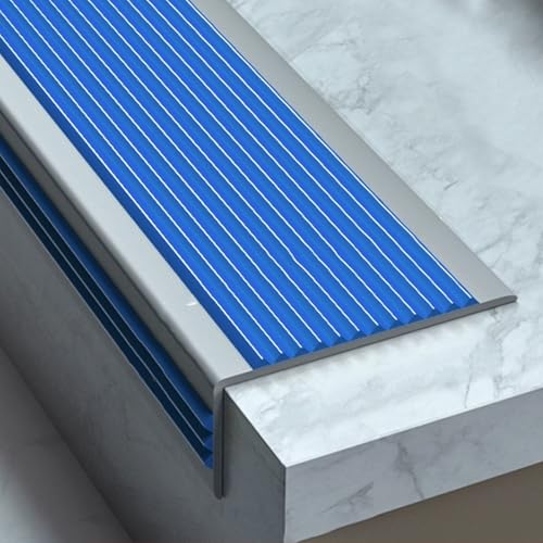 Treppenkantenstreifen, Selbstklebende Treppenkanten-Antirutschstreifen, PVC-Gummi-Stufenzierstreifen, Kann Im Innen- Und Außenbereich Verwendet Werden(Blue,9m/354in) von Tdsmyxgs