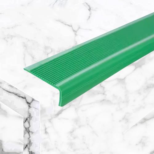 Treppenstufen, L-förmige Selbstklebende Stufenkantenverkleidung Aus PVC, Wasserdicht Und Schwer Entflammbar, Für Den Innen- Und Außenbereich Geeignet(Green,9.65m/380in/31.67ft) von Tdsmyxgs