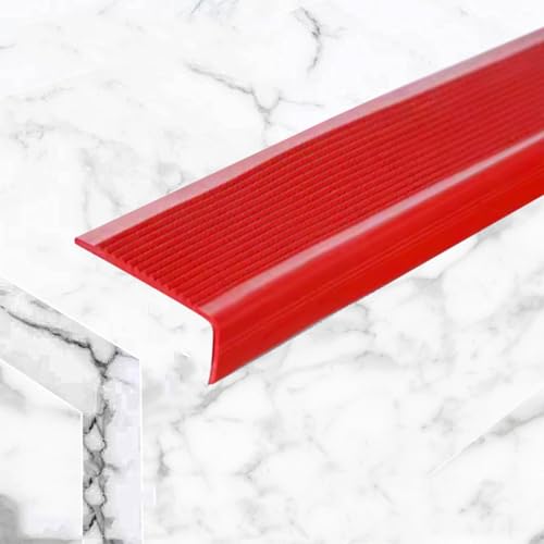 Treppenstufen, L-förmige Selbstklebende Stufenkantenverkleidung Aus PVC, Wasserdicht Und Schwer Entflammbar, Für Den Innen- Und Außenbereich Geeignet(Red,8.89m/350in/29.17ft) von Tdsmyxgs