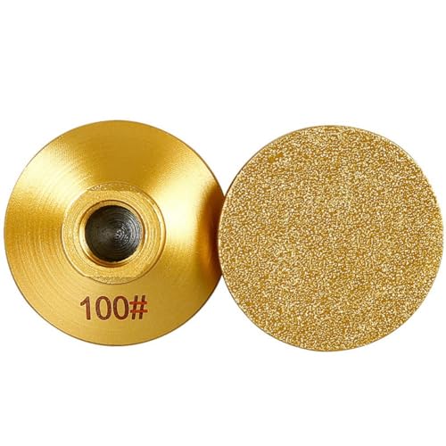 Tdyatocept 2 Stück 100 M10 Schleifkopf, flach, gelötet, Diamant, goldfarben, Schleifmittel, Polieren, für Marmor, Quarz und Pflasterstein Tdyatocept 2 Stück 100 M10 Schleifkopf, flach, gelötet, Diamant, goldfarben, Schleifmittel, Polieren, für Marmor, Quarz und Pflasterstein von Tdyatocept