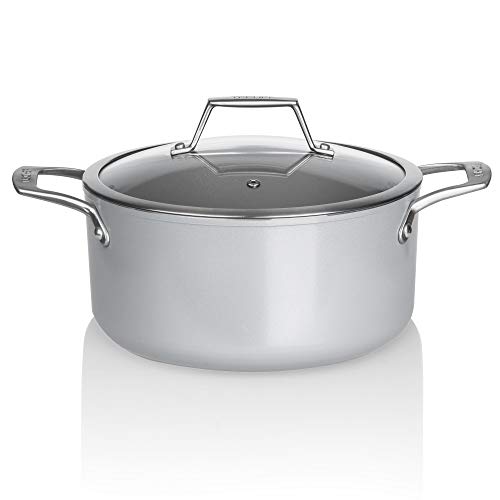 TECHEF CeraTerra Collection Suppentopf aus Keramik, antihaftbeschichtet, mit Glasdeckel (PFAS-, PTFE- und PFOA-frei), hergestellt in Korea (5 Quart) von TeChef