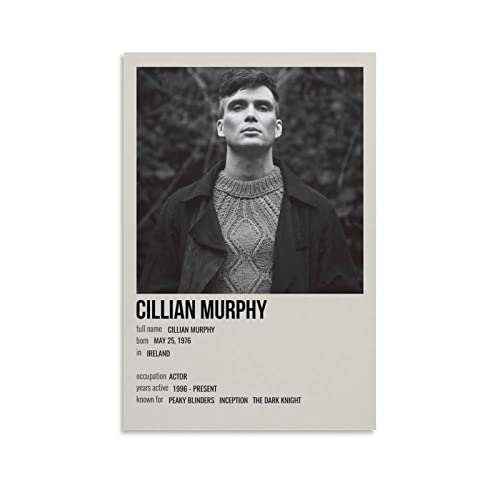 TeDe Cillian Murphy Collection Dekoration Poster Kunst Wohnzimmer Schlafzimmer Poster Malerei Dekorative Malerei Druck Leinwand Wand 20 x 30 cm Unrahmen Stil von TeDe