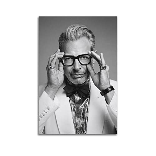 TeDe Der berühmte Schauspieler Jeff Goldblum 2 Dekoratives Gemälde Druck Leinwand Wandkunst Wohnzimmer Schlafzimmer Poster Gemälde 40 x 60 cm Unrahmen-Stil-1 von TeDe