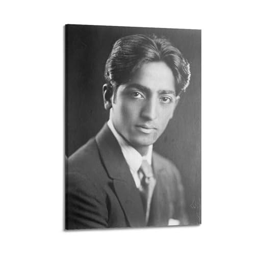 TeDe Jiddu Krishnamurti Dekoratives Gemälde Druck Leinwand Wandkunst Wohnzimmer Schlafzimmer Poster Gemälde 20 x 30 cm Rahmenstil von TeDe