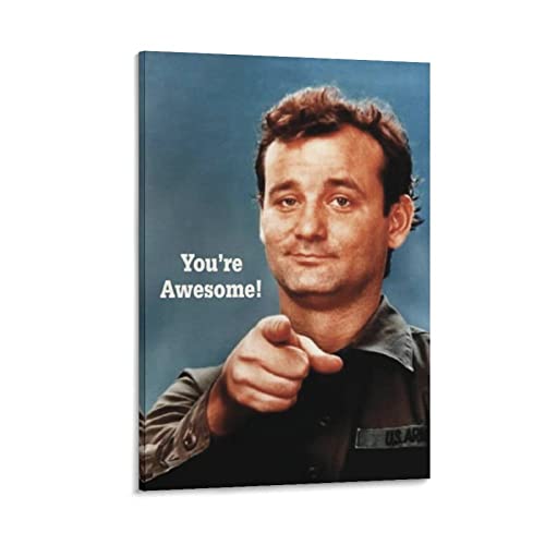 TeDe "You're Awesome! Bill Murray Lustige Kunst Wohnzimmer Schlafzimmer Poster Gemälde Dekorative Malerei Druck Leinwand Wand 20 x 30 cm Rahmen-Stil von TeDe