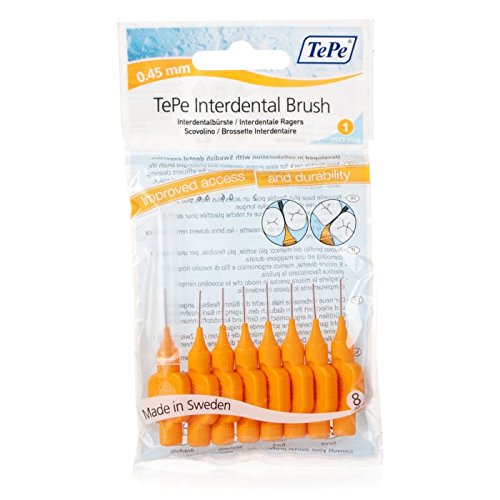 TePe Interdentalbürste tep302 W, G2, 0,45 mm Größe, 3 x -fine, orange von TePe